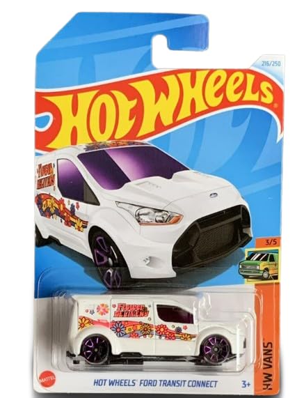 Amazon.com: Hot Wheels Ford Transit Connect Treasure Hunt (White